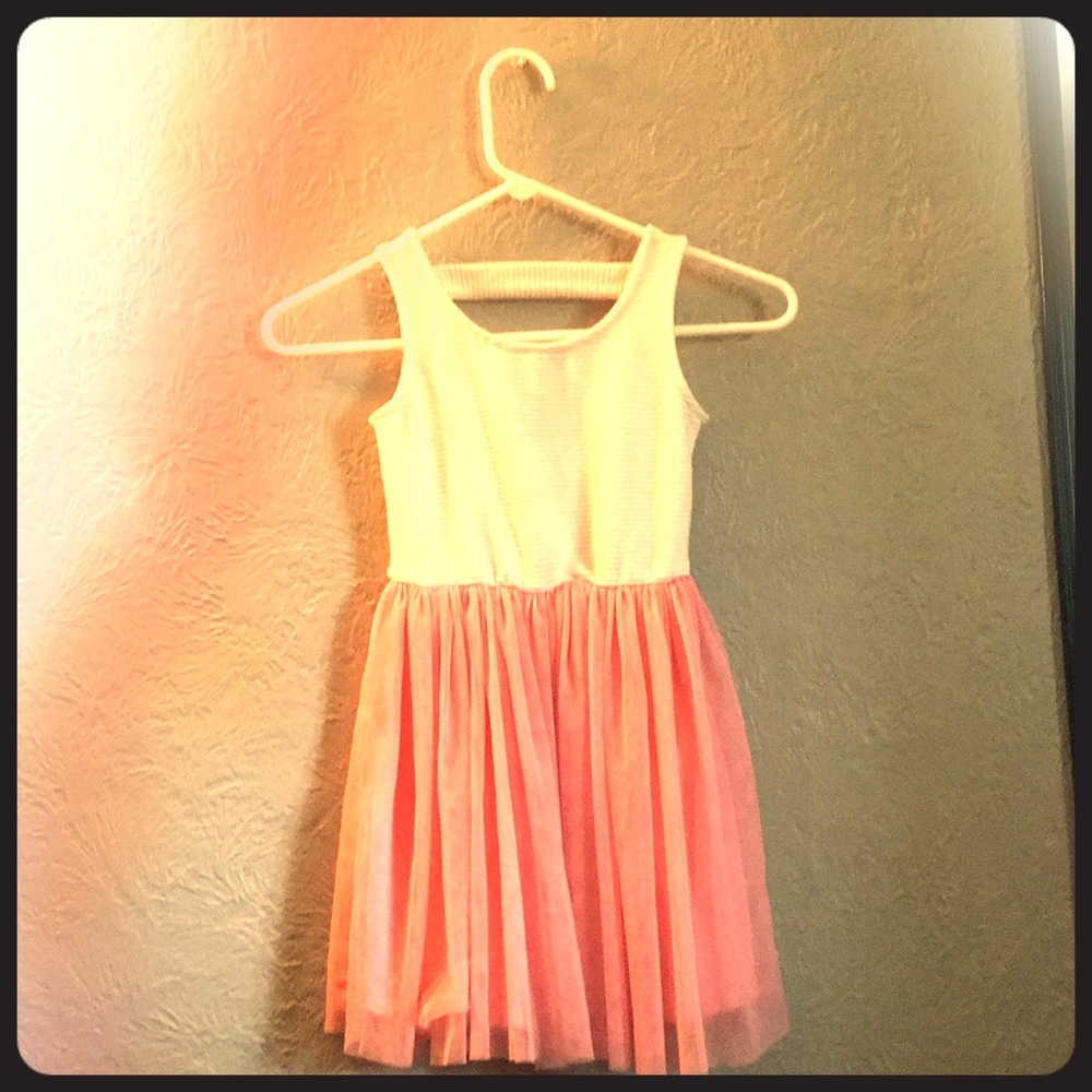 Pink and white girls dress